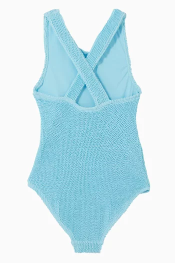 Crinkle Cross-back Swimsuit