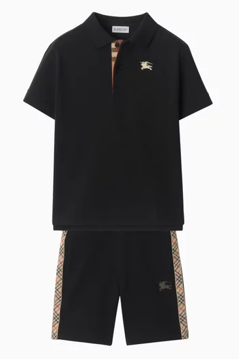 Logo-embroidered Polo Shirt in Cotton