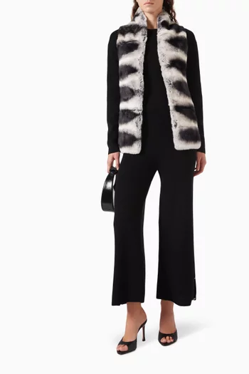 Rex-Rabbit Fur Trim Jacket