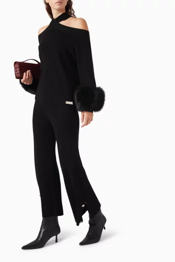 Wide-leg knit Culottes