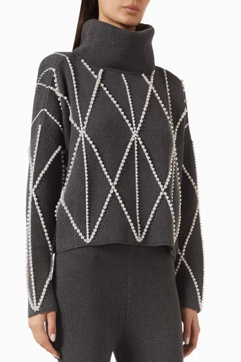 Pearl-embellished Sweater