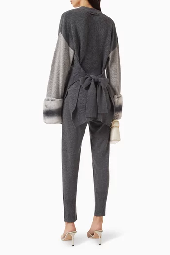 Chinchilla Cuff Colour Block Cardigan