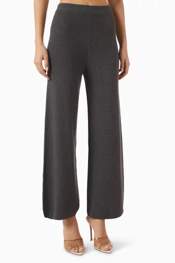 Wide-leg Knit Pants