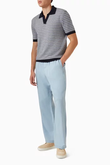 Rocha Wide-leg Pants in Cotton-denim