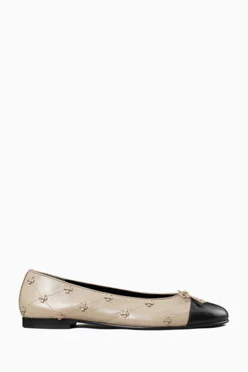 Bunny Knot Ballet Flats in Nappa