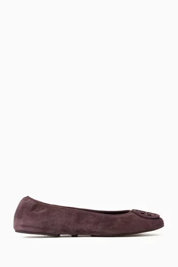 Reva Travel Ballet Flats in Suede