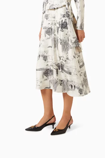 Charlie 45 Slingback Pumps in Leather