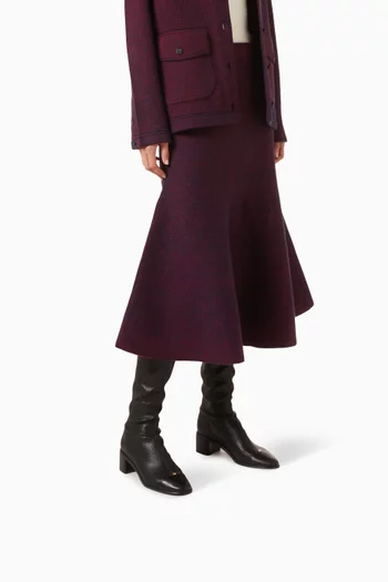 Cap-toe 55 Knee-high Boots in Leather