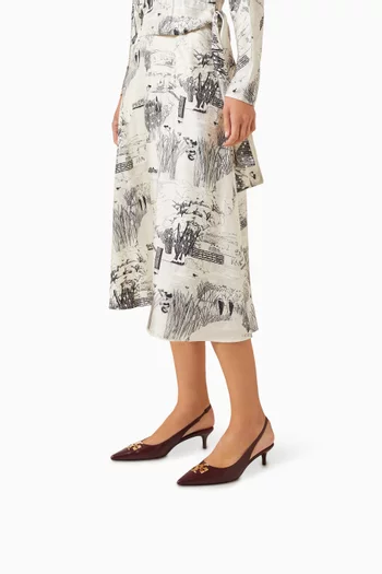 Charlie 45 Slingback Pumps in Leather