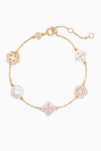 Forget Me Not Bracelet in 18kt Gold-plated Brass