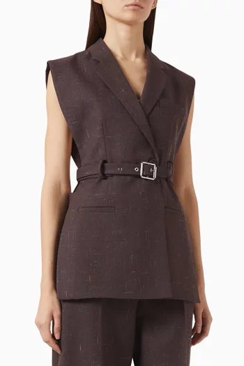 Nuraqus Vest in Wool Canvas