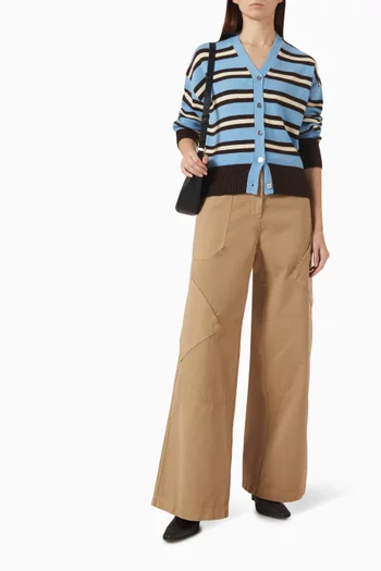 Vienna Striped Cardigan in Wool Blend