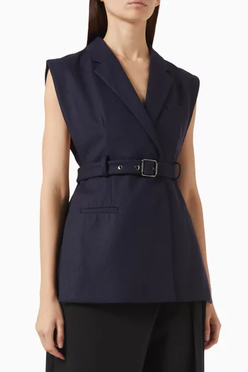 Nuraqus Vest in Wool Canvas