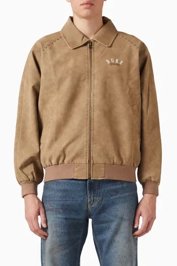 Sunfaded Bomber Jacket in Suede