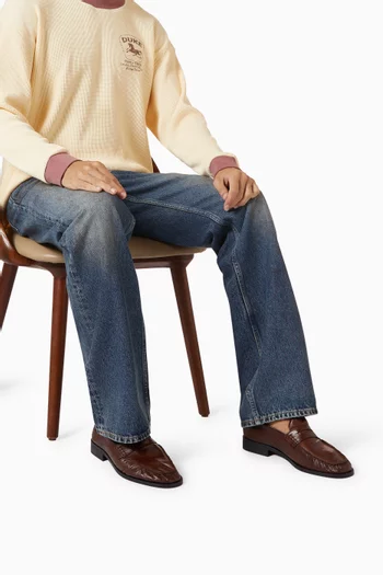 Ezra Coco Penny Loafers in Leather