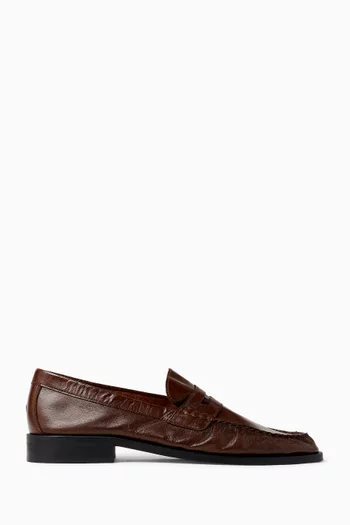 Ezra Coco Penny Loafers in Leather