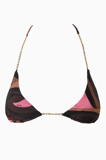 Chain-strap Bikini Top