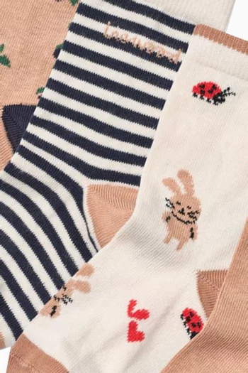 Silas Socks in Cotton Blend, Set of 5
