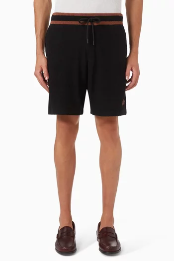 Armas Bouclé Knit Shorts in Cotton-blend