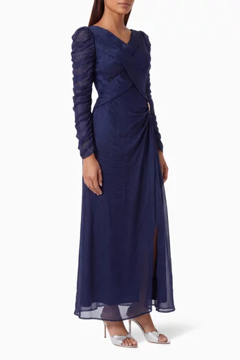 Crossed-front Dress in Organza