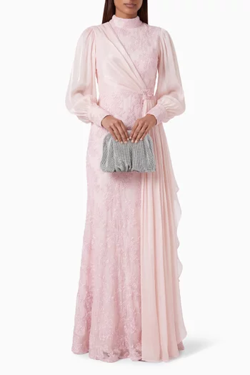 Sequin-embellished Dress in Chiffon & Organza