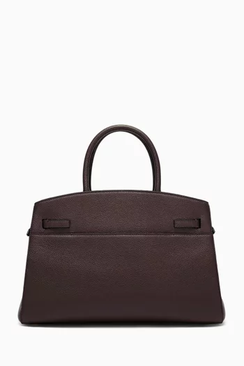 Medium Hudson Top-handle Bag in Grain Leather