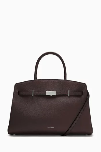Medium Hudson Top-handle Bag in Grain Leather