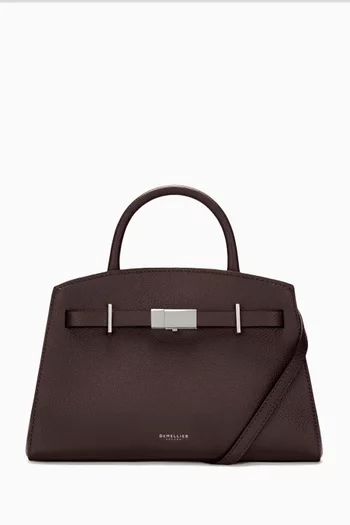 Small Hudson Top-handle Bag in Grain Leather