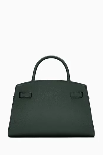Small Hudson Top-handle Bag in Grain Leather