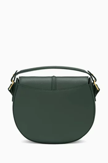 Small Siena Saddle Top-handle Bag in Grain Leather