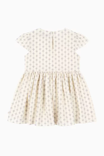Ava Printed Dress in Organic-cotton