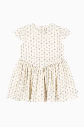 Ava Printed Dress in Organic-cotton