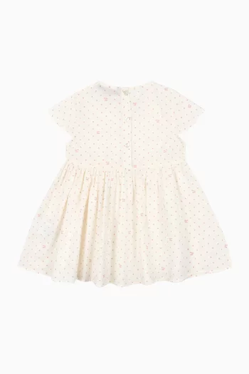 Pacey Cherry-print Dress in Organic-cotton