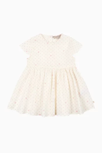 Pacey Cherry-print Dress in Organic-cotton