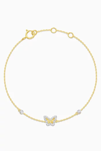 Farfalla Butterfly Diamond Bracelet in 18kt Gold