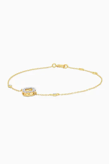 Farfalla Flower Diamond Bracelet in 18kt Gold