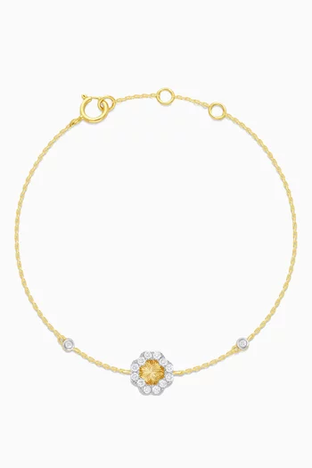 Farfalla Flower Diamond Bracelet in 18kt Gold