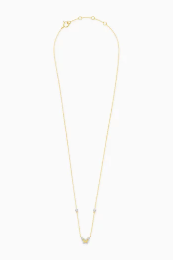 Farfalla Butterfly Diamond Necklace in 18kt Gold