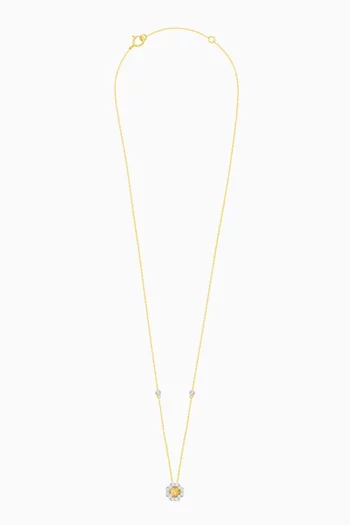 Farfalla Flower Diamond Necklace in 18kt Gold