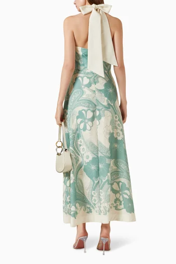Printed Halterneck Dress