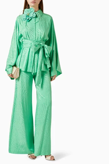 Belted Shirt & Pants Set