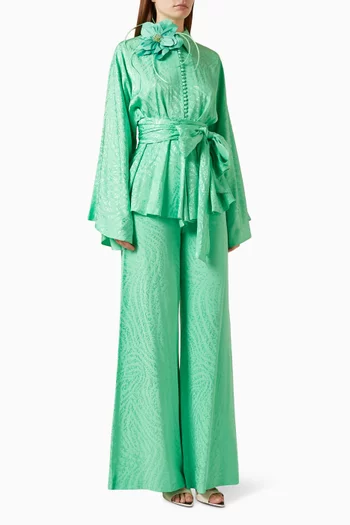 Belted Shirt & Pants Set