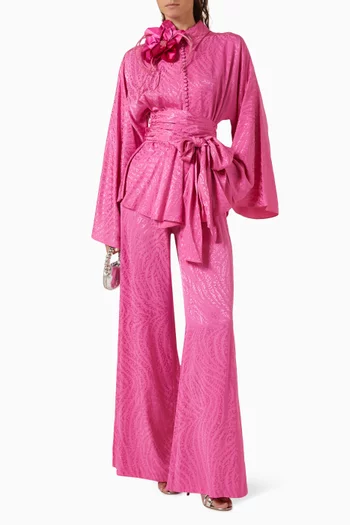 Belted Shirt & Pants Set