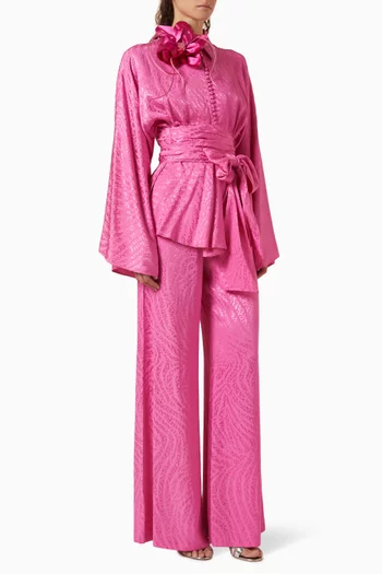 Belted Shirt & Pants Set