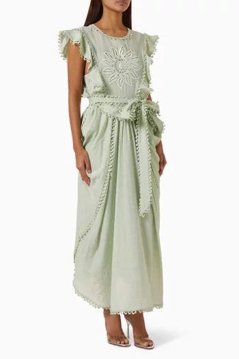 Draped Belted Dress