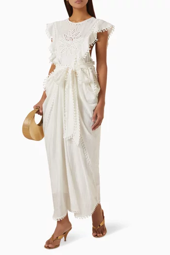 Draped Belted Dress