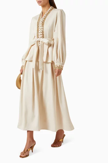 Belted Shirt & Skirt Set