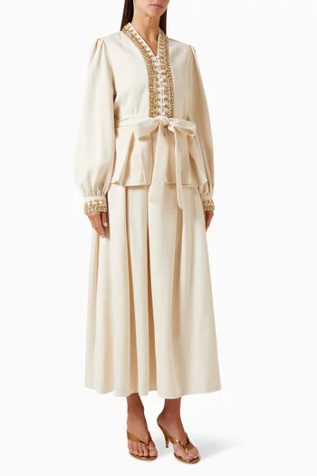 Belted Shirt & Skirt Set