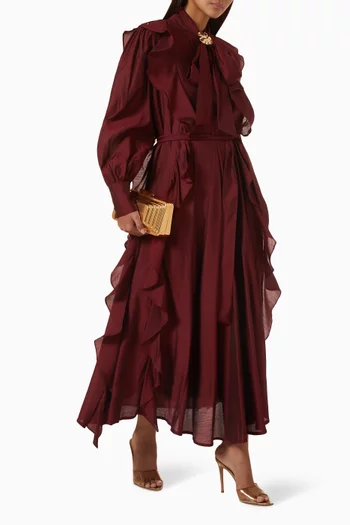 Belted Ruffle Dress