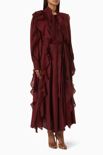 Belted Ruffle Dress
